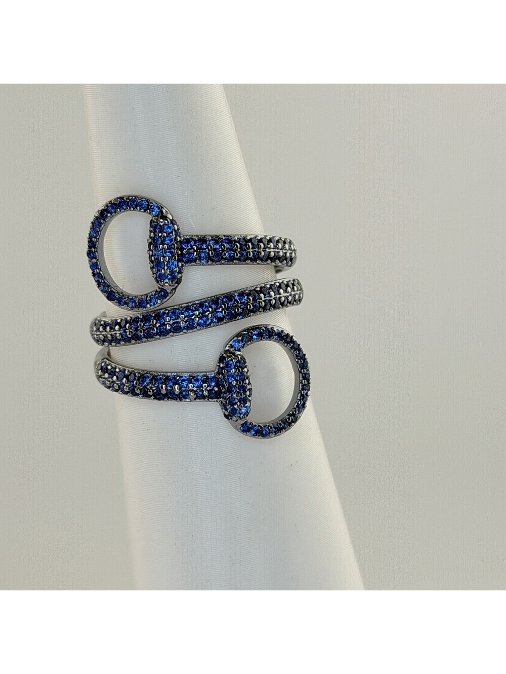 Bomb Party September Size 7 “Old Money Mood” Lab Created Sapphire on Hematite